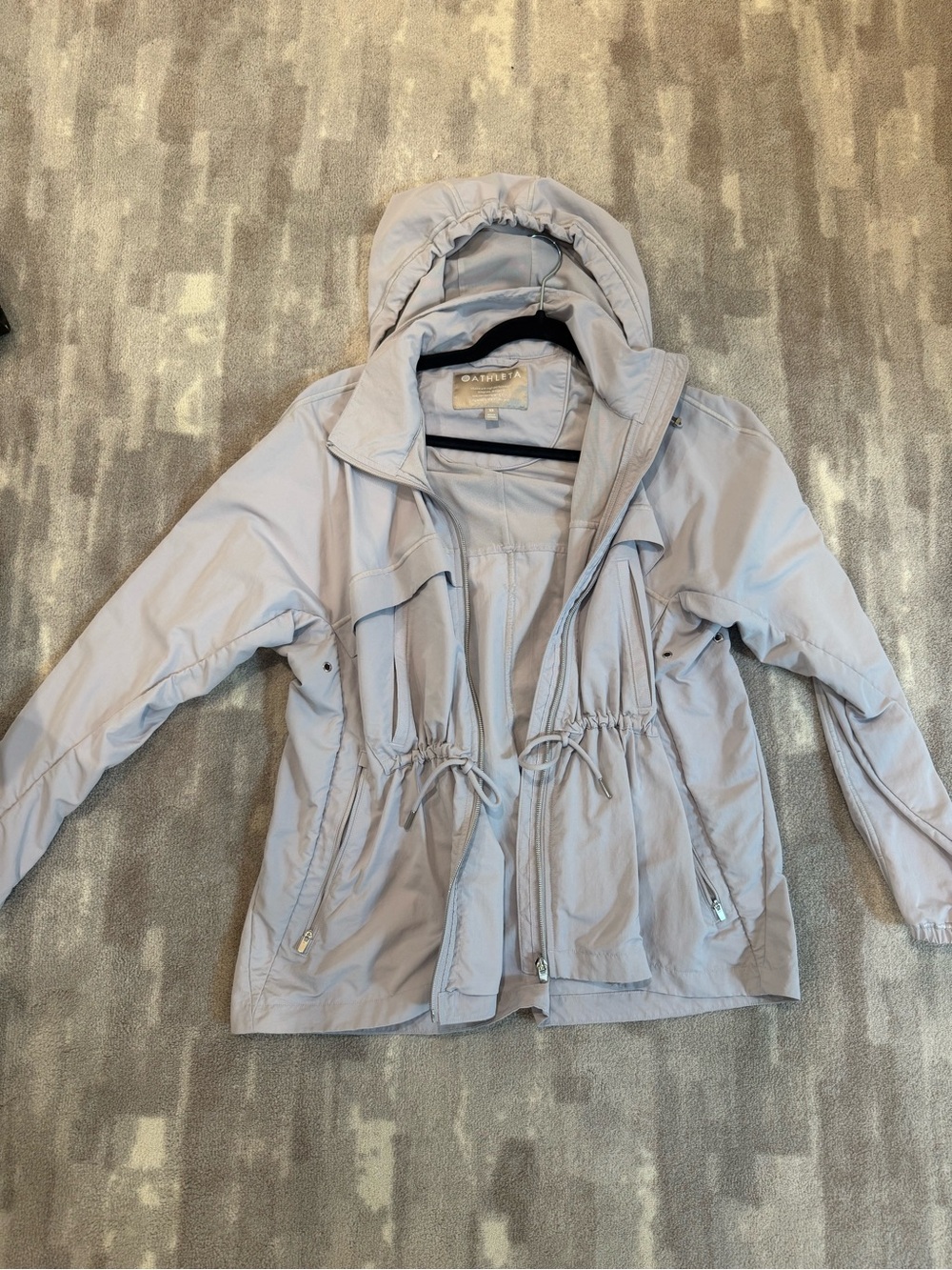 Athleta Light Gray women’s raincoat size xs